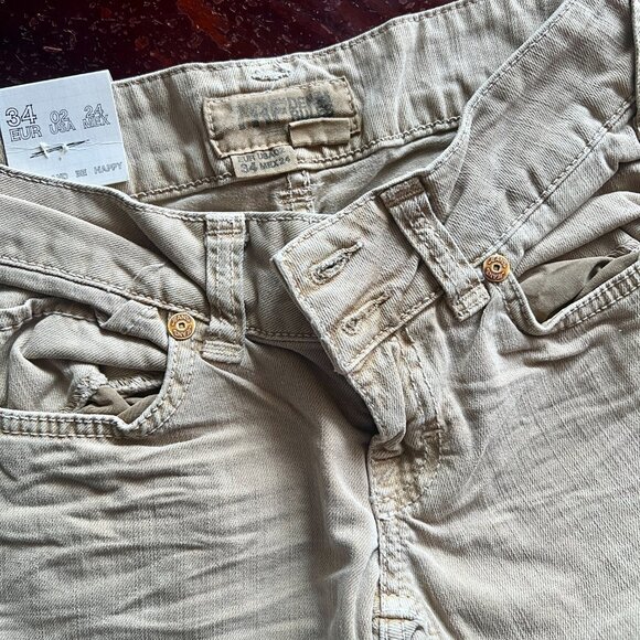 Zara Trafaluc TRF 'Denim Rules' BNWT Skinny Women's Jean Size 2 Tan - Picture 11 of 13